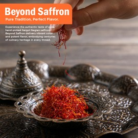 Beyond Saffron – Premium Super Negin Saffron Threads | Pure All-Red, Grade A+ | Non-GMO | For Cooking, Tea & More (2 Grams) by BluebirdSales
