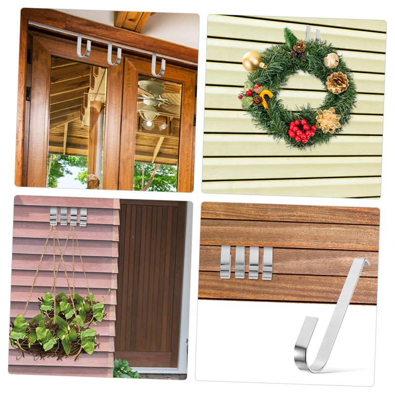 Ciieeo 4 pcs Stainless Steel Siding Hooks for Outdoor Use