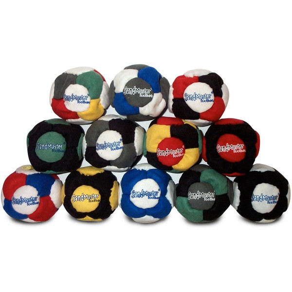 SandMaster Footbag Hacky Sack 12 Pack