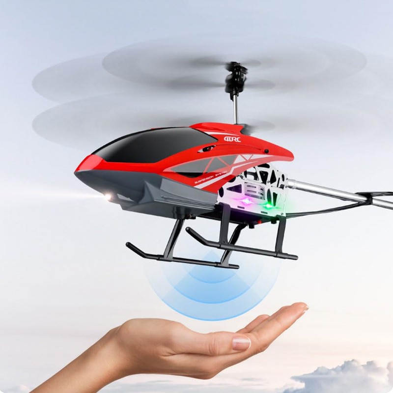 YUEQISM Red Large Fall Resistant Rc Helicopter 3.5 Channels Remote