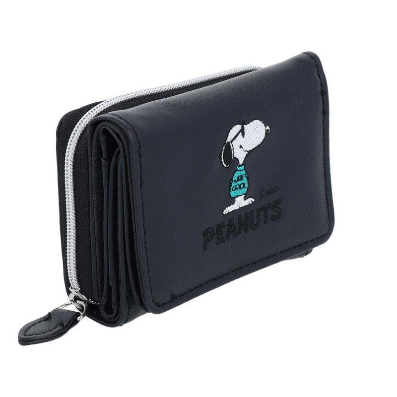 Snoopy [Mini Wallet] Trifold Mini Wallet/Black Peanuts