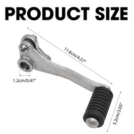 13242-0088 Left Gear Shift Lever Fit for Kawasaki Ninja 300 (2013-2017), 250R (2008-2016), Motorcycle Shifter Brake Pedal Replacement Part, Iron Steel Foot Peddle Shifting Arm Handle, Anti-Slip Rubber