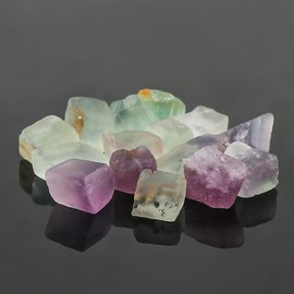 CRYSTALINES 50cts Natural Raw Fluorite Gemstones, Wholesale Rough Stones, Jewelry Making, Loose Supply, DIY Craft, Healing Crystals, Wire Wrapping, Birthstone, 15-18pcs