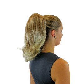 WIG ME UP - 0265-27TKB88 Hairpiece/Braid Straight with Curved Tips Half Length 35 cm Butterfly Clip Blonde Mix