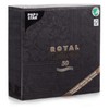 50 Servietten ROYAL Collection 1/4-Falz 40 x 40 schwarz "Ornaments"