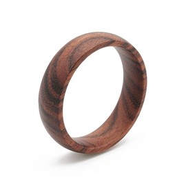 fablano Wooden Jewellery for Men and Women - Ring 6-8 mm Made of Real Wood - Ironwood Jewellery Ring - Wooden Ring Gift Idea, Wood - iron wood