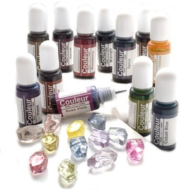 MYmama High Concentration Resin Coloring Agent, Clear Color, Crule, 0.3 oz (10 g) x 12 Colors, Coloring Concentrated
