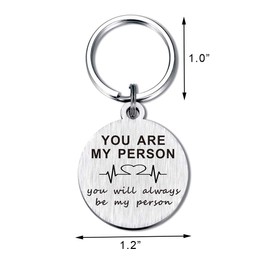 You're My Person Keychain Gifts, Greys Anatomy Merchandise, You are My Person Gift for Best Friend Women Bff Keychain 2