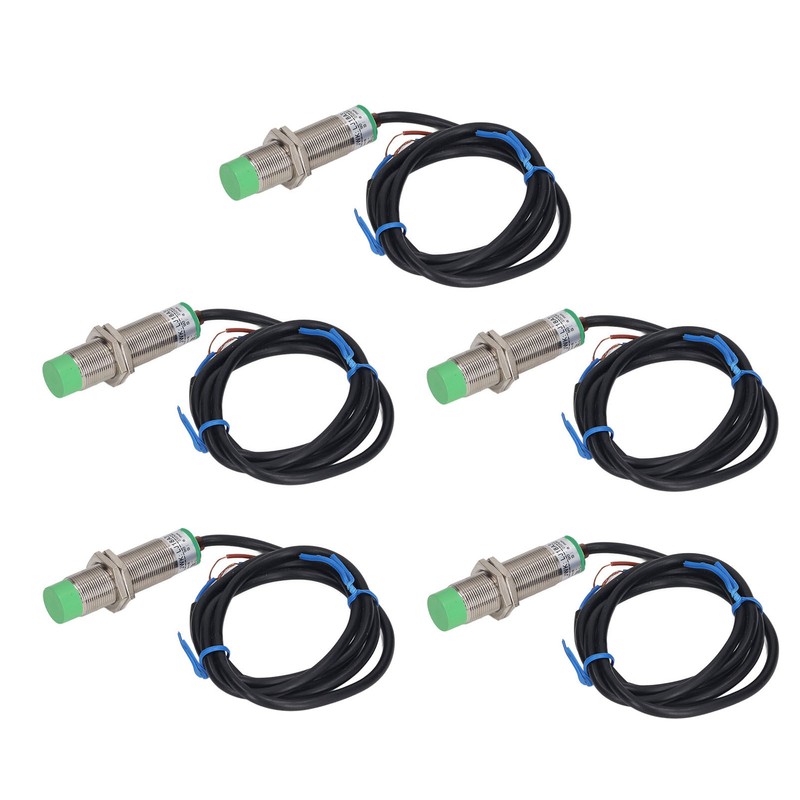 5 Pcs Proximity Sensor 8mm Detecting Distance 2 Wire Normally