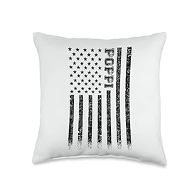 Gifts For Poppi Poppi American Flag Throw Pillow, 16x16, Multicolor