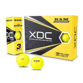 Ram Golf XDC Extreme Distance and Control Golf Balls, Yellow, 36 Pack