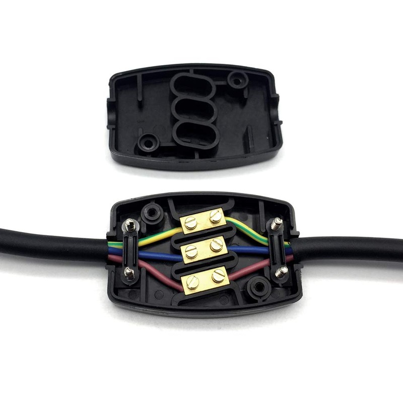 duisoad Junction Box 3-Pin Electrical Junction Box White Connector Block