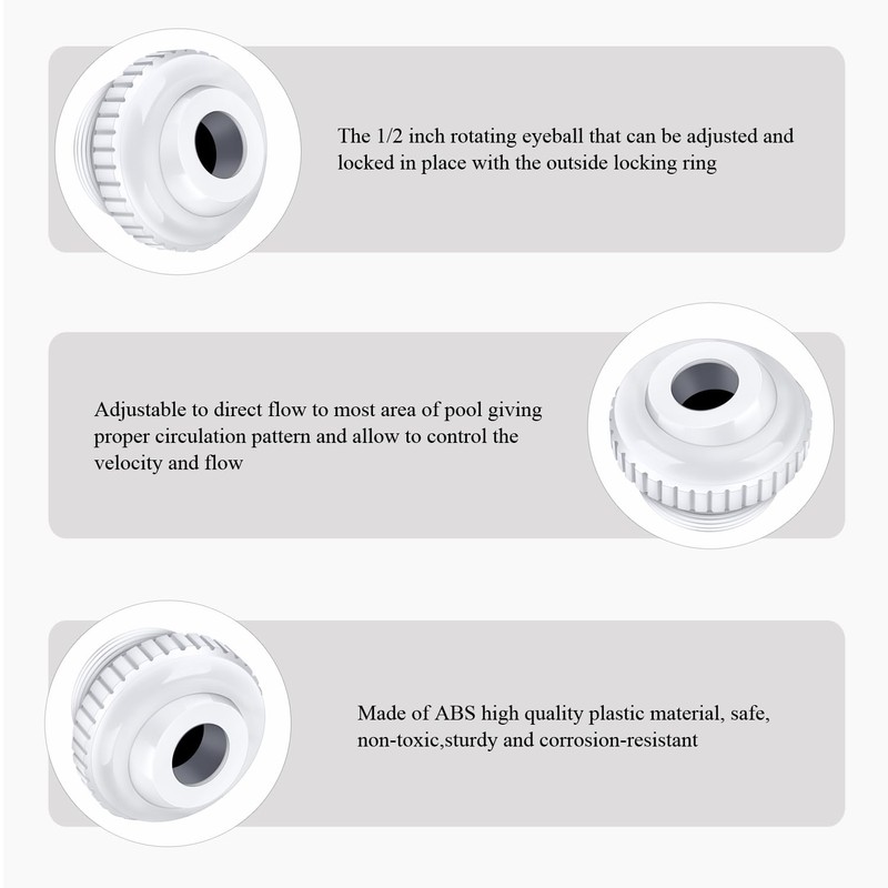 SP1419D 3/4 Inch Pool Jet Nozzles - Directional Flow Eyeball