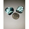 2pc Optical Aqua Blue Obsidian (Man-Made) Medium Tumbled & Polished
