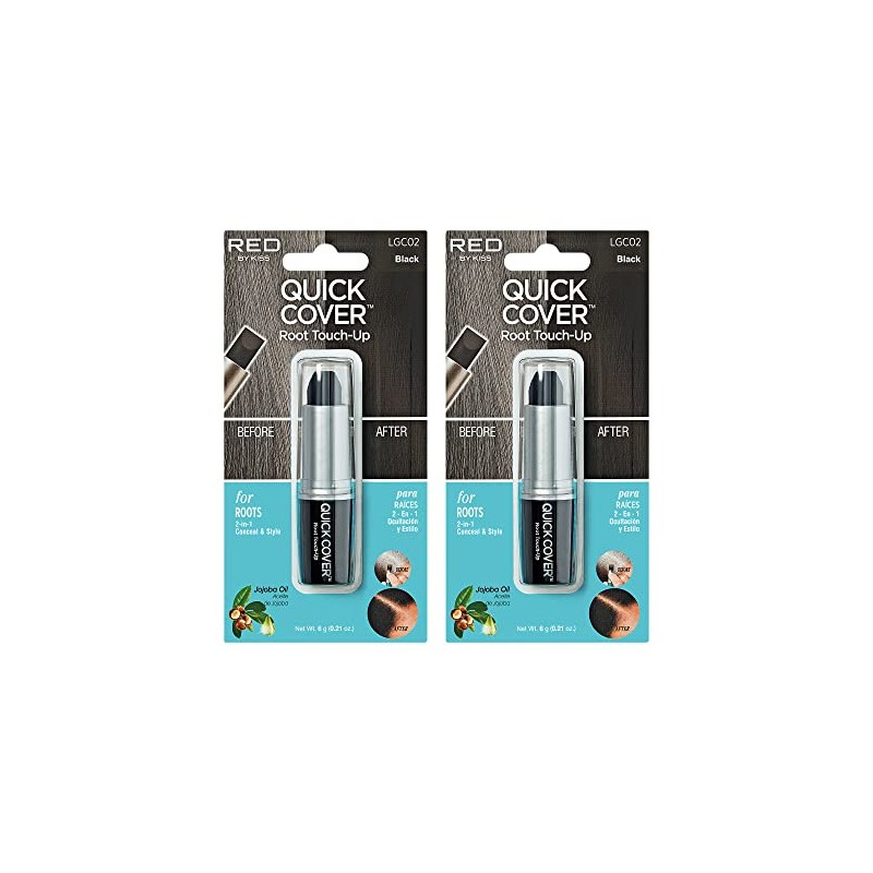 KISS Quick Cover Gray Hair Raíz Retoque Stick (2 unidades,