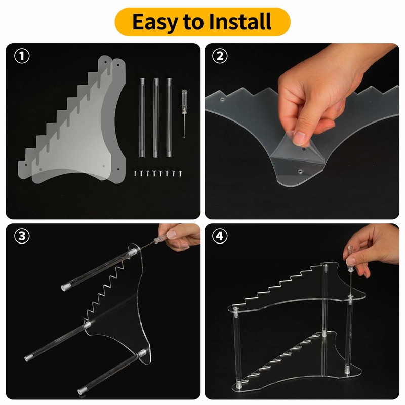 awagas Acrylic Knife Display Stand, Dagger Stand Clear Knife Display