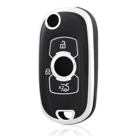 OFF WE GO Car Key Case Key Cover for Opel Vauxhall Astra K Insignia B Zafira C Mokka Car Key Box Key Cover Protective Case Black Silver