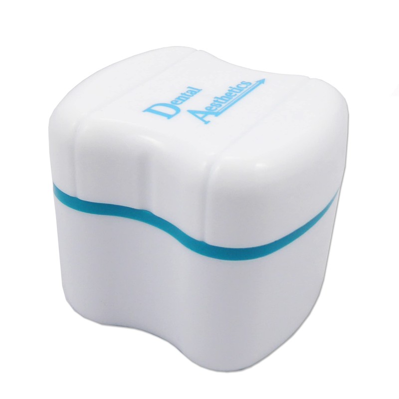Denture Bath - Storage Container for Soaking Dentures, Retainers &