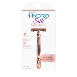 Schick® Hydro Silk Rose Gold Double Edge Safety Razor​ + 10 Blades