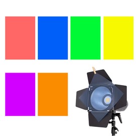 SJBAUTYO Pack of 6 Filter Films Gel, Coloured Film Film, Transparent Colour Filter Film, Heat Resistant Colour Film Light Transparent, for Photo, Photography, Decoration