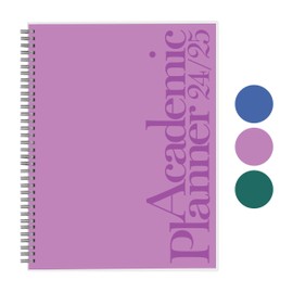 Riley's Planner 2024-2025 Academic Year, 18-Month Vertical Weekly Planner - Elegant Weekly & Monthly Agenda Planner, Robust Cover, Notes Pages, Twin-Wire Binding (8.5 x 11 inch, Purple)