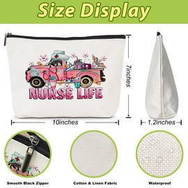 Nurse Gifts Nurse Bag Nursing Nurse Accessories for Work Cute Cosmetic Bag Nurse Week Nursing Graduation Christmas Nurse Appreciation Birthday Gift Makeup Bag Funny Coworker Gifts for Women RN Nurse