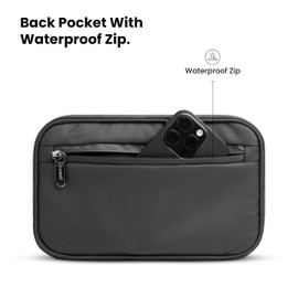 CRALOFT Polyester Passport Holder Bag, Passport Wallet Pouch Cover for Men, Women & Family - Travel Essentials Organizer (Black-CPH1)