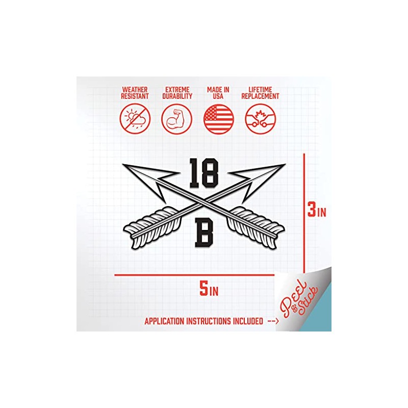 10-Pack Inkfidel 18B Special Forces Weapons Sergeant Crossed Arrows Vinyl