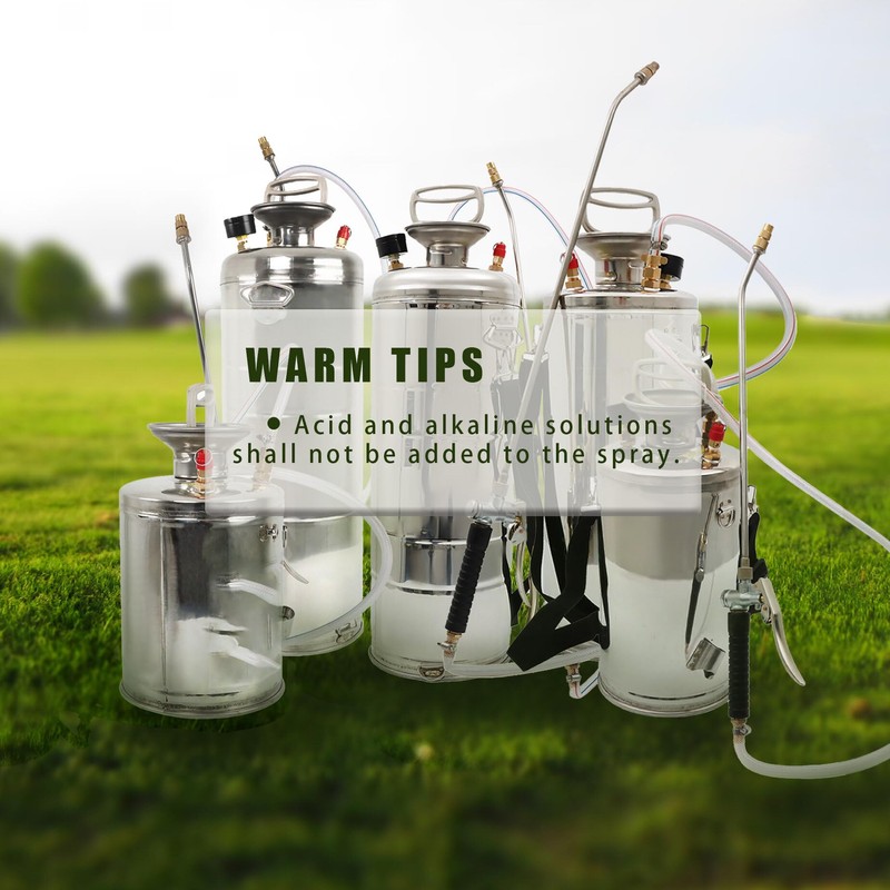 HOSTIC 3 Gallon Stainless Steel Sprayer Hand Pump Sprayer with