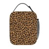 FATTTYCY Leopard Print Lunch Box for Men Women Small Lunch
