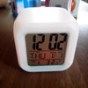 BUBUCAM Digital LED Color Change Alarm Clock, Multi-Functional Calendar Temperature