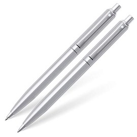 Sheaffer Sentinel Brushed Chrome Ballpoint Pen & 0.7mm Pencil