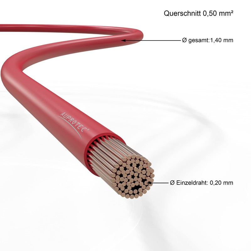 AUPROTEC FLRY-B Car Cable 0.50 mm² 5 m Red