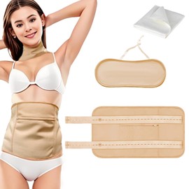 Organic Cotton Castor Oil Pack Wrap,3 Pcs Reusable Castor Oil Pack Kit for Neck Chest Waist Back Knee and Feet,Hot or Cold Compress Castor Oil Pads Kit with Adjustable Elastic Strap