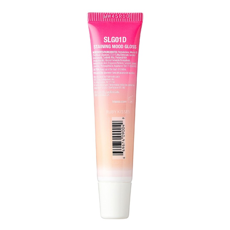 Ruby Kisses pH Lip Gloss, Pink Tinted Lip Balm Stain,