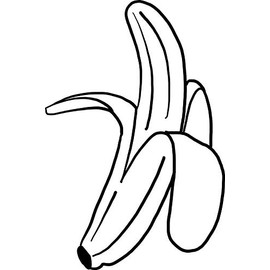 Banana Vinyl Decal - 8 Inches - for Cars, Trucks, Windows, Laptops, Tablets - Outdoor-Grade 2.5mil Thick Vinyl - Black