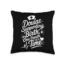 Labor Midwife Design for Birth Postpartum Doula Midwifery Throw Pillow