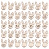 MAYJOYDIY 35 PCS Rabbit Wood Easter Tokens 50x33.5x3mm Easter Tokens