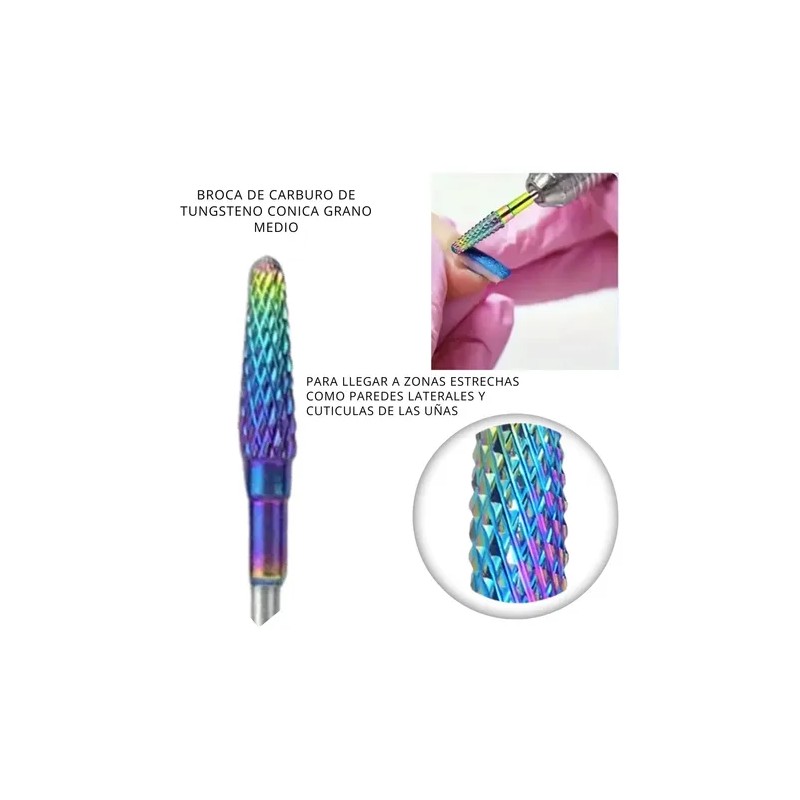 Punta De Pulidor Drill Para Manicura Uñas Tungsteno Carburo