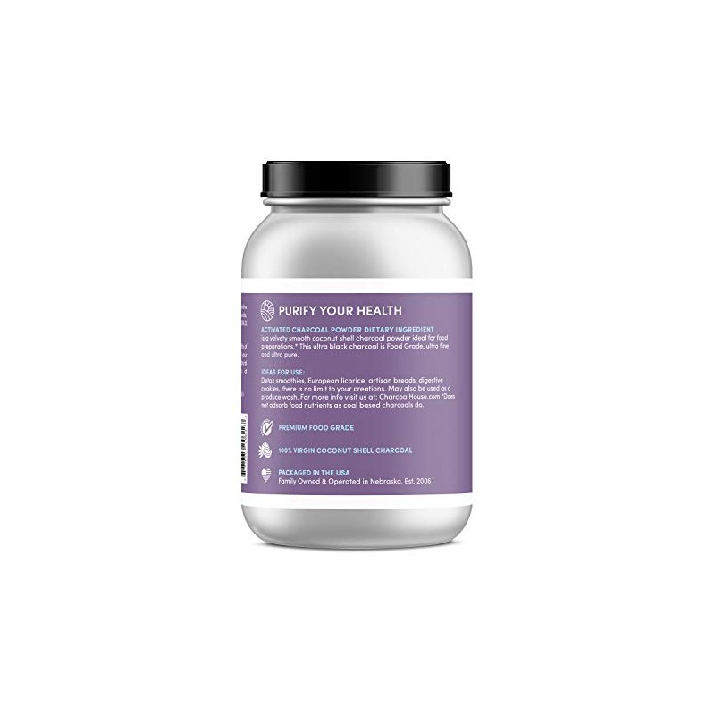 Ultra FINE Coconut Activated Charcoal Powder - Culinary and Cosmetic
