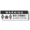 12 x Security Alarm Warning Sign Stickers - for Internal