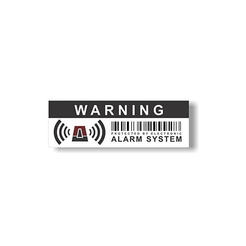 12 x Security Alarm Warning Sign Stickers - for Internal