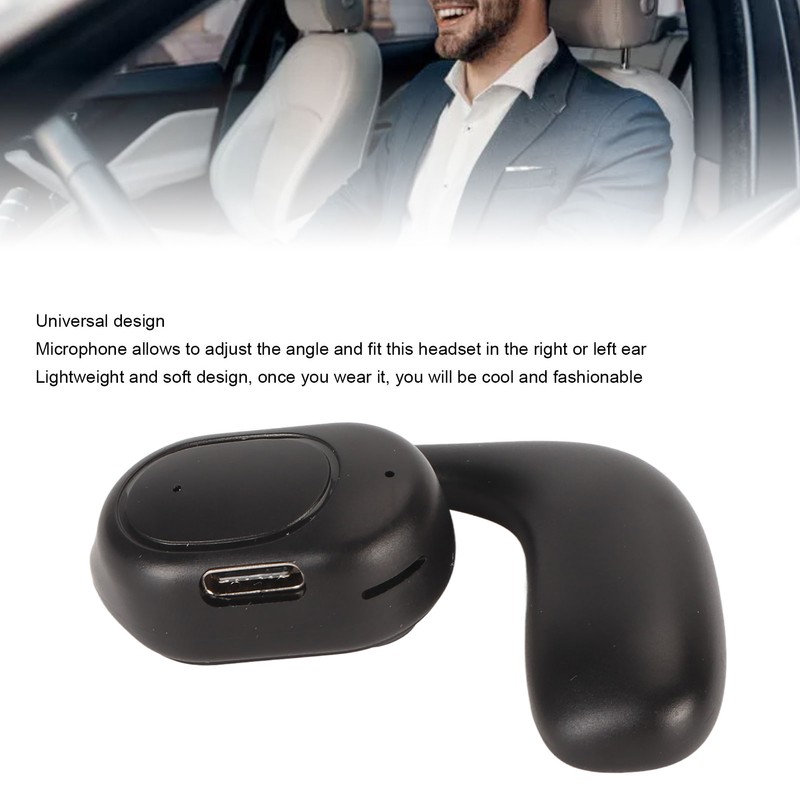Bluetooth Headset Stereo Sound Noise Reduction Lightweight Hands Free Bluetooth