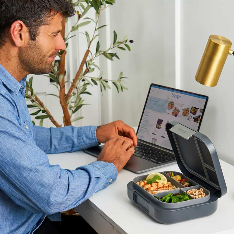 Bentgo Modern Leak Resistant Bento Lunchbox, Dark Grey