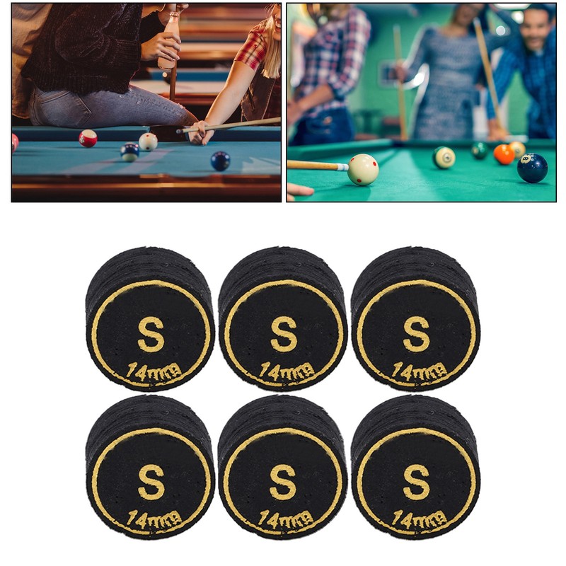 6pcs Pool Cue Tips Professional Multi Layers Billiard Pool Cue