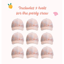 Bachelorette Party Hats Set: 1 Wife of the Party Bride Hat | 5 Bride Tribe Beach Baseball Caps | Bridal Party Favors
