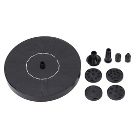 Solar Fountain Low Noise Multi Nozzles Waterproof Floating Fountain for Bird Bath Pond Fish Tank Pool 6V