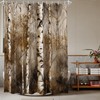 TheBlackSpot Birch Tree Shower Curtain Rustic Bath Curtains Decor Sets
