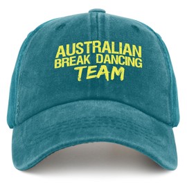 Australian Break Dancing Team Hats Gym hat Cyan Blue Womens Beach hat s for Dad Baseball Hat