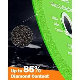 Glass Cutting Disc, Allmake 3pcs Rock Slab Grinding Disc 4.5 Inch for Angle Grinder, Diamond Glass Cutter Saw Blades for Grinding Cutting Bottle Crystal Ceramic Tile, Discos para Cortar Ceramica